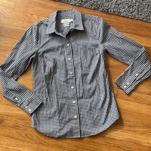 Vineyard Vines Cotton Cashmere Holiday Gingham Button Down Shirt Size 0